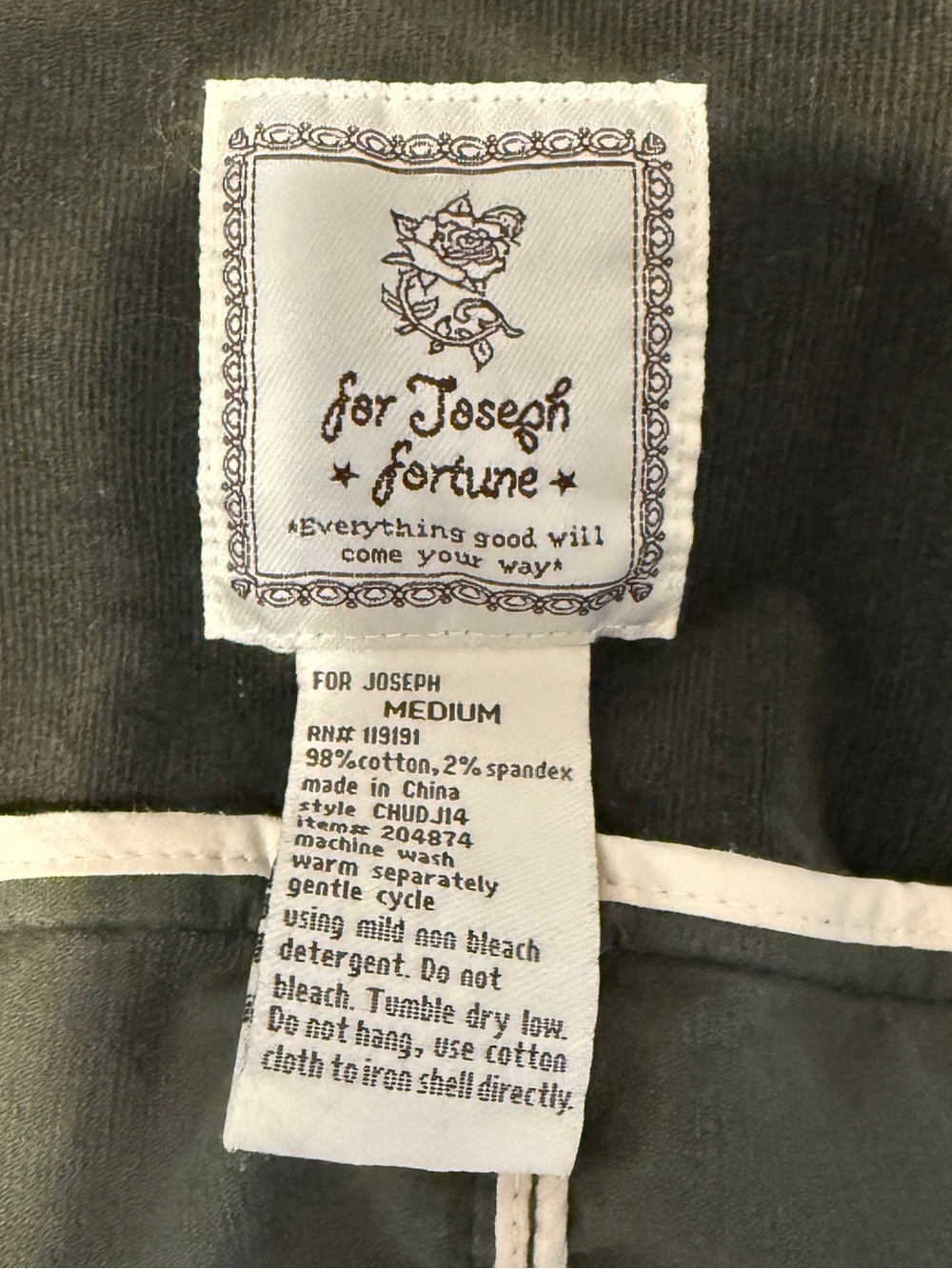 For Joseph Fortune Corduroy Hooded Jacket Medium Green Cream Vintage Y2K
Grunge - Picture 2 of 16